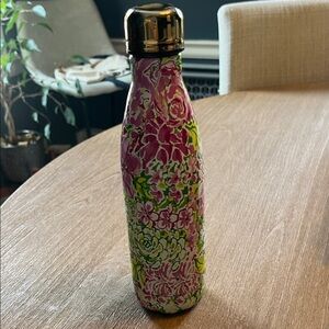 Floral Insulated Water Bottle - Pink and Green